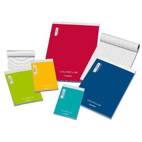 BLASETTI COLORCLUB BLOCCO A4 210X297 mm 60 GR QUADRETI 5M 60 FOGLI COLORI ASSORTITI CONF 10 Pz.